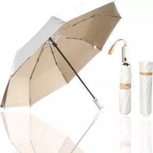 Nuxer Sun 우산 여행용 방풍 컴팩트 접이식 자동 개폐 자외선 차단 UPF 50