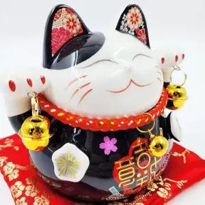 저금통 일본 블랙 도자기 마네킨네코 일본