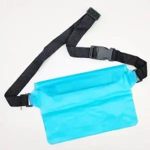 방수 힙색 보조가방 블루 수영장가방