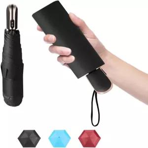 Goothdurs 미니 여행용 컴팩트 자동 우산 소형 경량 접이식 빗물 방풍 개폐 여성용 지갑