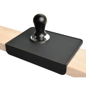 MiiCoffee 에스프레소 탬퍼 매트, 블랙 실리콘 식품 등급 패드 8 X 6 인치 커피 탬핑 탬프 스테이션, 액세서리, 방수 및 내열성(블랙)