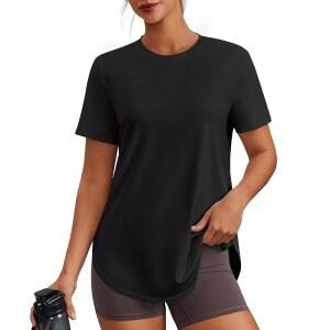 여성용 반팔 운동 셔츠 UPF 50+ 퀵 드라이 러닝 의상을 위한 핀스파크 운동복 S-3XL