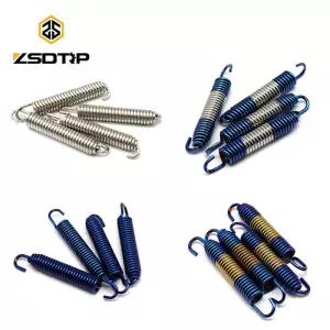 ZSDTRP 2pcs 75mm 오토바이 스테인레스 스틸 배기관 머플러 소음기 스프링