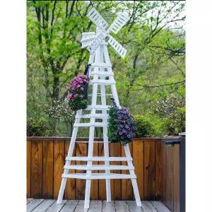 대형 풍차 마당 철제 2m 조경 원목 바람개비 윈드캐처 오브제