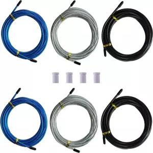 스피드 줄넘기 교체 케이블 고속 폴리머 코팅이 된 10피트 스테인리스 스틸 와이어 6개.OD 4.0mm