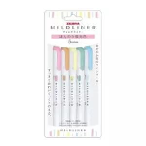 제브라 형광펜 마일드라이너 WKT7-5C 5색세트 갑(10개입)