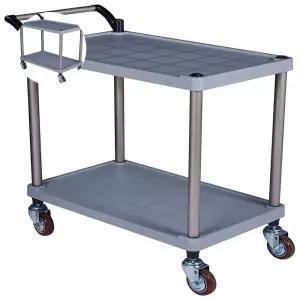 구르마 서빙카 플라스틱 2단 특대 회색(소폭)바퀴