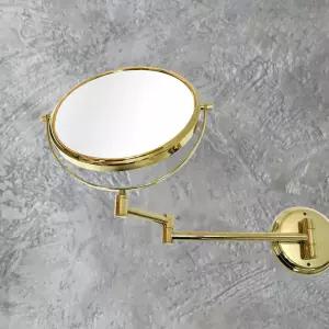 욕실 면도거울 골드 벽붙이 회전 염색확대 AJBATH 도경 실경 붙이용 확대경 화장실 회전경