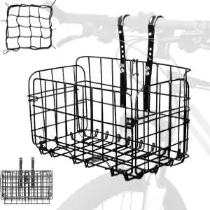 자전거를 위한 아이콜레사 바구니 앞뒤 탈부착 가능한 라이너 백 방수 커버가 있는 접이식 대형 뒷