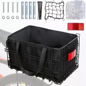 분리 가능한 라이너 백과 방수 커버가 있는 자전거 바구니 뒤쪽 접이식 대형 성인 여성/남성 반려견