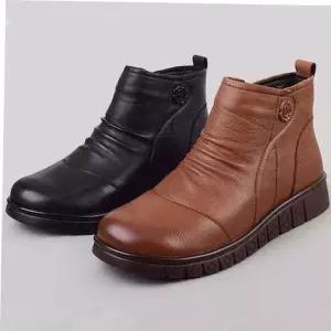 여자방한부츠 안감내피 가죽 겨울부츠 엄마 할머니 겨울신발 방한화