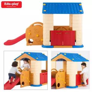 에듀플레이하우스3 미끄럼틀 놀이집 (블루) 아기 놀이 실내 거실 베이비룸 공간 대형완구 완구
