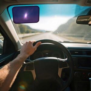 ZATUTO 정적 접착 자동차 창문 그늘 (2팩, 9.84 * 7인치) 확장 가능한 태양 측면 햇빛 차단 앞유리 가리개 강화 프레임 안티 글레어