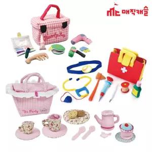 역할 놀이 세트 3종 4030 장난감 셋트 미용 병원 차와스낵 소꿉 어린이