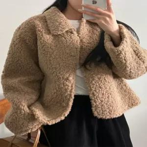 여성 양털 퍼자켓 뽀글이 후리스 루즈핏 플리스자켓 빅사이즈