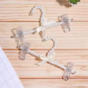 [생활] 바지걸이 5p세트 화이트 집게바지걸이 바지헹거 바지집게걸이 고급옷걸이 스타일러옷걸이