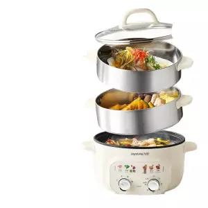 전기찜기 다기능 전기밥 양방향 조절온도 회전 전골 요리 3단