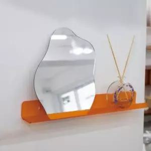 [생활] 투명 옐로우 아크릴 선반 무타공 50x900mm 인테리어 진열장 벽걸이 선반