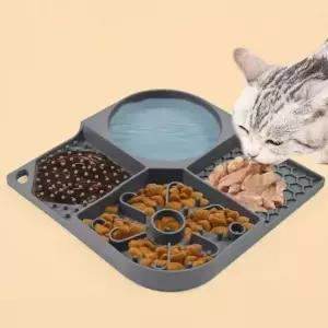 [반려] 강아지 급체방지 실리콘 밥그릇 물그릇 식기 2칸 4칸