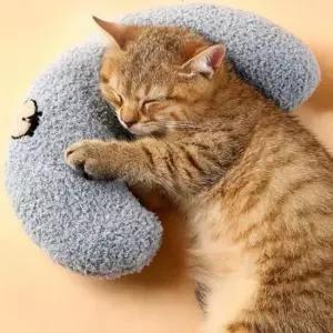 [반려] 고양이 강아지 초승달 형태 미니 침대 방석 편안한 쿠션 U형