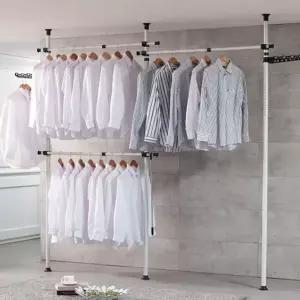 미니행거 3단 조립식 행거 파이프 원룸행거 높이조절 조절 일자행거