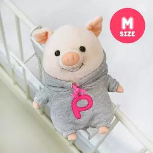 푸우통 인형 빅로고 M 25cm 후드티 돼지캐릭터인형 봉제 애니멀 동물 선물용 아기 귀여운