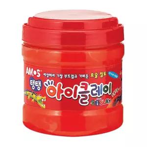 탱탱 아이클레이 400g 벌크 빨강대용량 낱색 찰흙 칼라 도우 공예 점토 감각발달놀이 소근육