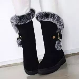 [오너클랜]인기상품 4.5cm 스웨이드 겨울 미들 털부츠 털신발 방한화 [WFKN845_260410]