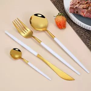 테이블앤 6인 커트러리 세트 24p 감성 골드 양식기스텐커트러 숟가락 포크 나이프