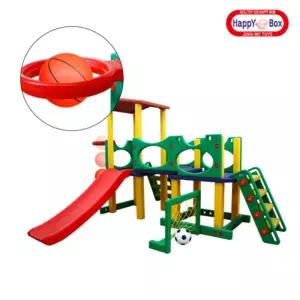 해피 플레이세트 C미끄럼틀 완구 어린이 유아동 실내용 놀이이기구 키즈카페 마당