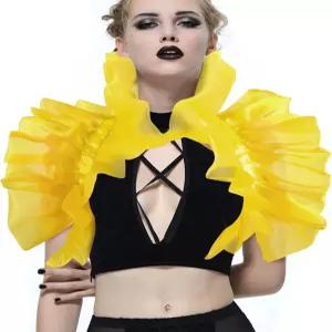 UQJE 빅토리아 시대의 천연 깃털 숄 어깨 랩 고딕 칼라 의상 액세서리