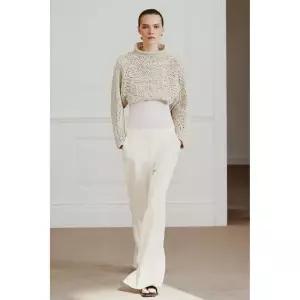 ZARA 자라 크롭 니트 스웨터 - 크림 147290