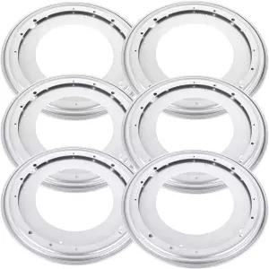 RHBLME 6팩 12인치 레이지 수잔 하드웨어 5/16인치 두꺼운 턴테이블 베어링 회전 테이블 코너 선반 책장