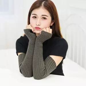 골지니트 롱 암워머 따뜻한겨울 팔 토시 카키그레이 핸드 팔토시 손목