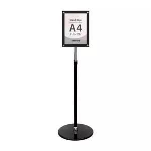 스탠드꽂이A4(자석 원폴) 4741메뉴 안내문 게시물 홍보 홍보물 포스터 안내판 이동식 POP 철제 POP거치대