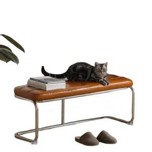 벤치의자 철제 가죽 긴의자 디자인 2인 카페 3인 편한