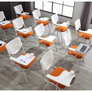 접이식 일체형 책걸상 강의실 필기판 간이 책상 의자