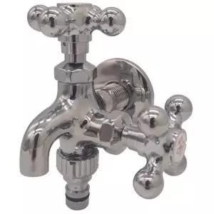 디아수전(사출) 4EA 십자두갈래가로꼭지P-온수