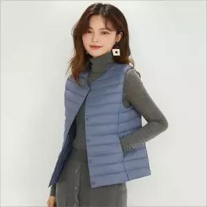 여성용 6컬러 오리털 경량 패딩조끼 덕다운 베스트