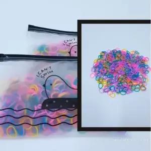 bns 짱짱한 대용량 미니 머리고무줄 세트  블랙 파스텔  헤어밴드 고무줄 WFLIR3U