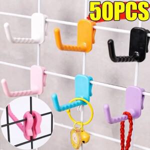 슈퍼마켓 메쉬 패널 후크  다목적 디스플레이 랙 보관 벽걸이 키 행거 홈 정리정돈 50 개 5 개