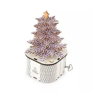 DIY 나무 모형 조립 키트 회전 우드 오르골 우든 트리 YM976