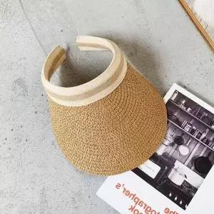 [골드스마일]여성용 라탄 베이지 썬캡