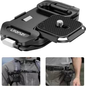 ULANZI 카메라 백팩 스트랩 클립 w 플레이트 퀵 릴리스 시스템 호환 가능한 Uka QR 소니 니콘 후지 DSLR