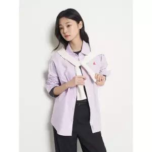 빈폴레이디스 옥스포드 오버핏 셔츠 - 라벤더 1118258