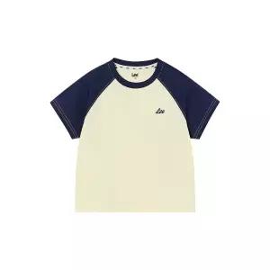 매장정품 LEE 키즈 라글란 배색 티셔츠 라이트옐로우 LK2602ST78LY 313867