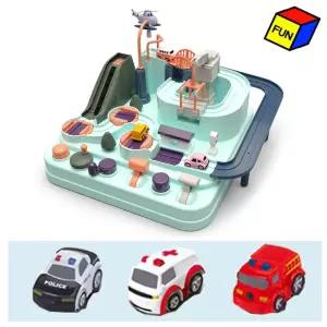 빙글빙글 어드벤쳐 트랙 미니 자동차 3종 포함카 미니카 카장난감 응급카 역할놀이 장난감 어린이