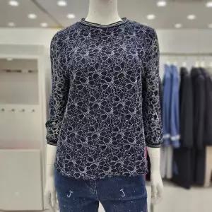 조이너스 라운드 망사 레이스 칠부 티셔츠 블라우스FDS3WKL0330US 1176477