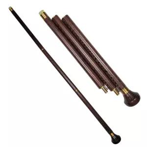 3단 조립식 고급 원목 선물용 어르신 지팡이 보행 용품 보조기 산책 어른신 나무 신사