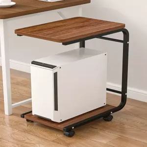 데스크탑 본체 이동식 받침대 프린터 수납 이동형 컴퓨터 거치대